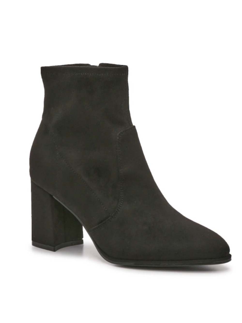 Marc Fisher Black Suede Block Heel Ankle Bootie Size 6.5